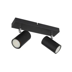 Globo Loftlamper|Spotlights > Robby loftspot, sort, længde 26 cm, 2-lys, metal
