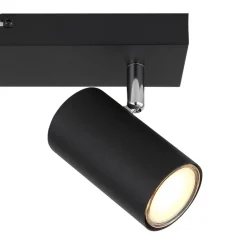 Globo Loftlamper|Spotlights > Robby loftspot, sort, længde 26 cm, 2-lys, metal