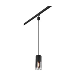 Skinnesystem ^ Trio Lighting Robin hængelampe til DUOline, sort/røggrå
