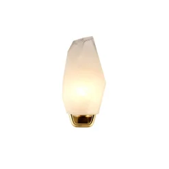 Searchlight Væg- Og Spejllamper|Væglamper > Rocky væglampe, 1 lyskilde, messingfarvet, stål, glas, IP44