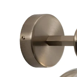 Væglamper|Væglamper ^ Lucea Rolan væglampe, messingfarvet, Ø 19 cm, højde 21 cm, glas