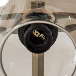 Væglamper|Væglamper ^ Lucea Rolan væglampe, messingfarvet, Ø 19 cm, højde 21 cm, glas