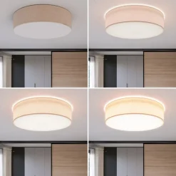 Loftlamper|Loftlamper ^ TK Lighting Rondo loftslampe, beige, Ø 60 cm