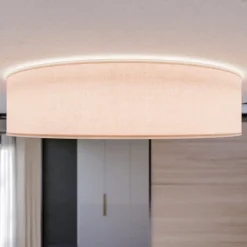 Loftlamper|Loftlamper ^ TK Lighting Rondo loftslampe, beige, Ø 60 cm