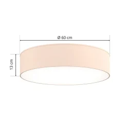 Loftlamper|Loftlamper ^ TK Lighting Rondo loftslampe, beige, Ø 60 cm