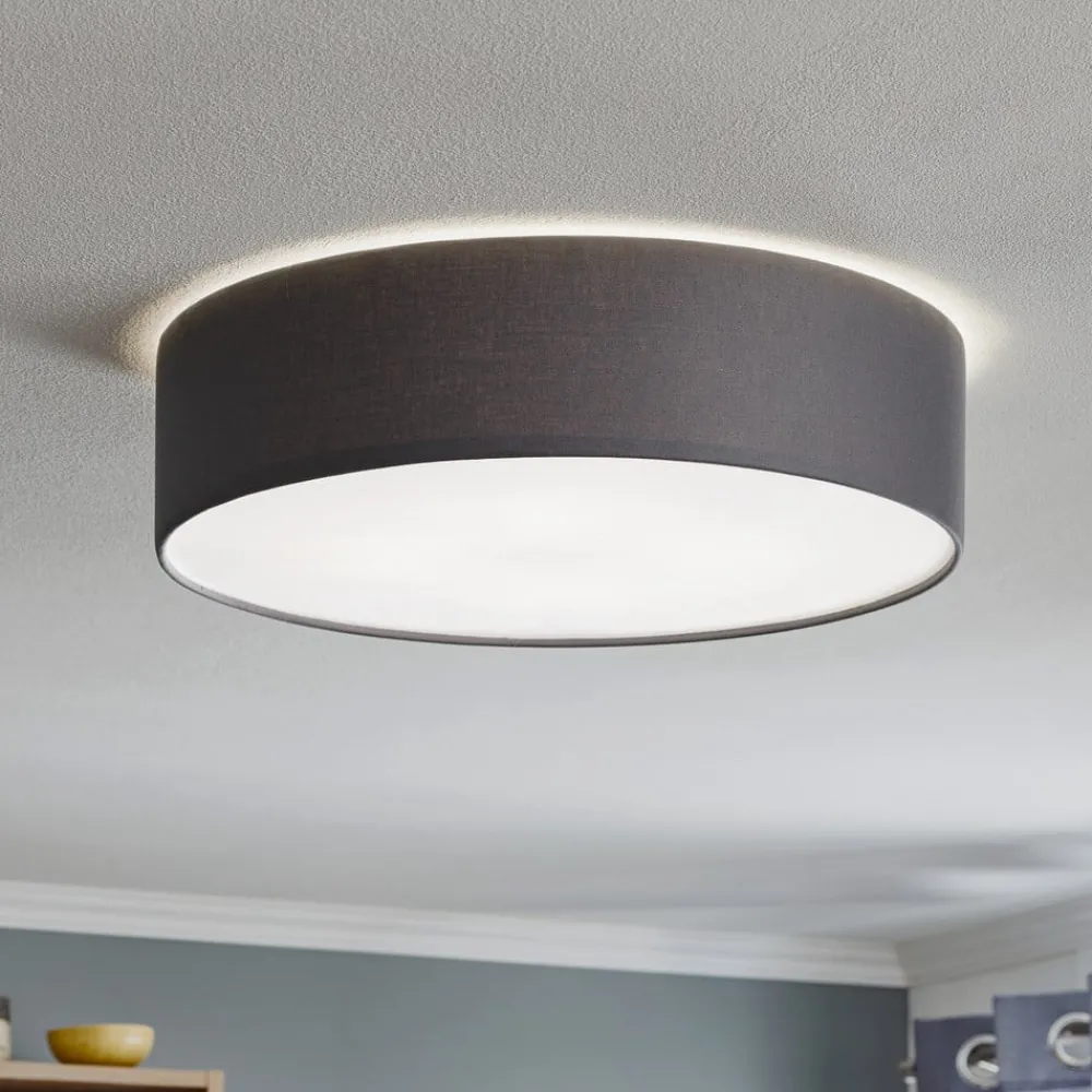 Loftlamper|Loftlamper ^ TK Lighting Rondo loftslampe, grå, Ø 50 cm
