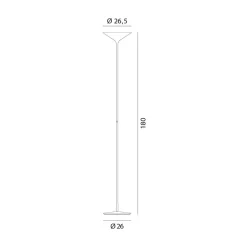 Gulvlamper|Gulvlamper ^ Rotaliana Dry LED-gulvlampe, mat hvid