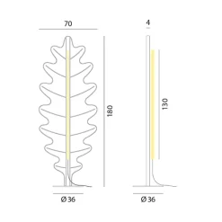Rotaliana Gulvlamper > Eden Oak LED-gulvlampe, rustfarvet