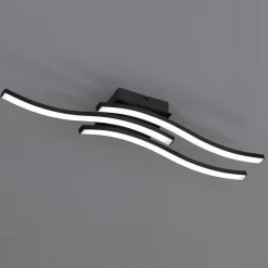 Loftlamper ^ Reality Leuchten Route LED-loftlampe i sort, 3 lyskilder