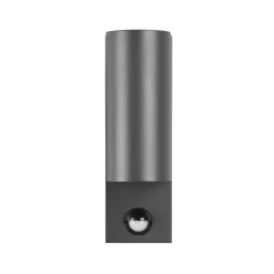 Væglampe Med Sensor|Væglamper ^ Trio Lighting Roya udendørs væglampe, 2 lk, sensor rund antracit