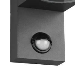 Trio Lighting Væglampe Med Sensor|Væglamper > Roya udendørs væglampe 2 lk sensor kantet antracit