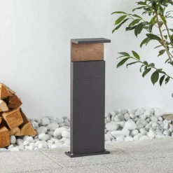 Mantra Iluminación Gadebelysning > Ruka LED-stibelysning med træelement, 60 cm
