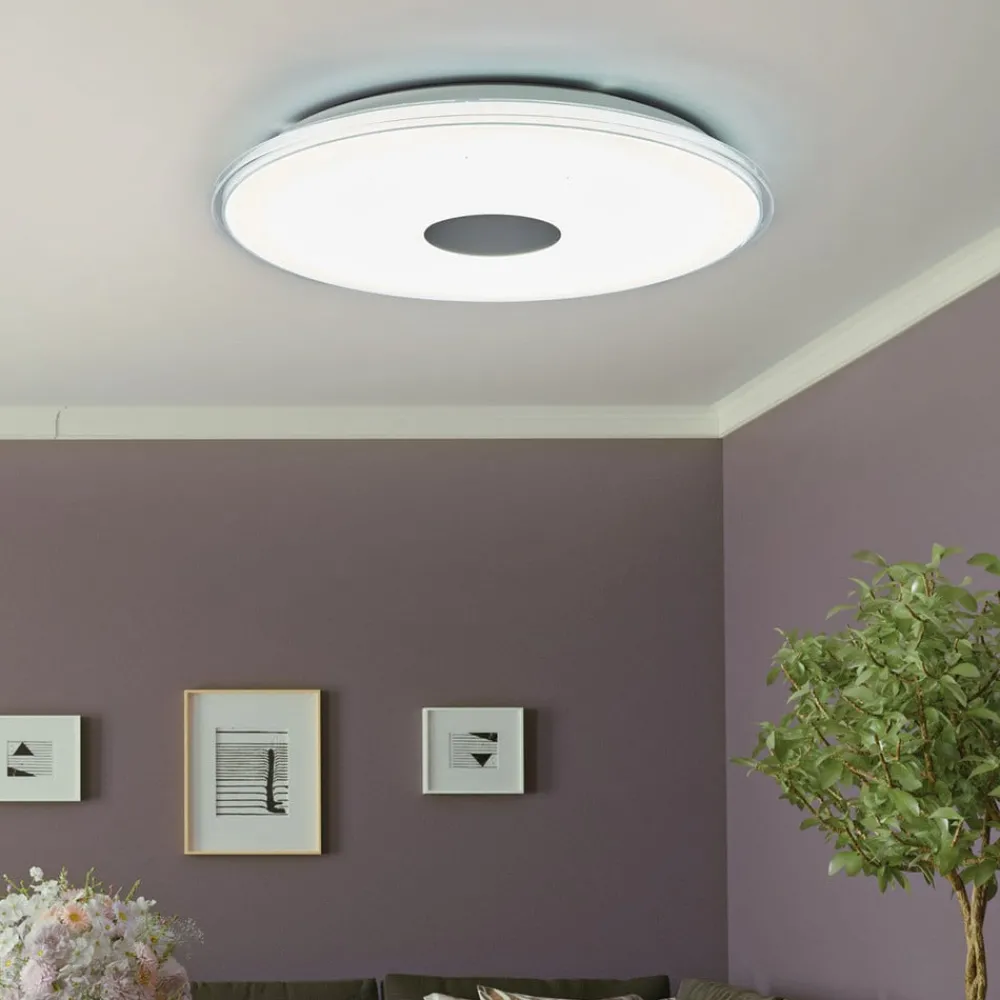Trio Lighting Loftlamper|Loftlamper > Rund LED-loftlampe Shogun, glitterlook