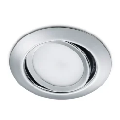 Indbygningsspots ^ Trio Lighting Rundt LED-indbygningsspot Rila i krom