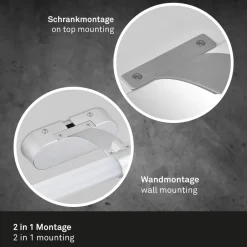 Briloner Væg- Og Spejllamper > Runt LED-væglampe IP44 arm 4.000 K mat krom