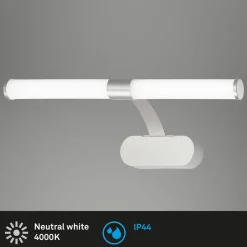 Briloner Væg- Og Spejllamper > Runt LED-væglampe IP44 arm 4.000 K mat krom