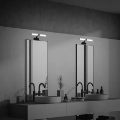 Briloner Væg- Og Spejllamper > Runt LED-væglampe IP44 arm 4.000 K sort