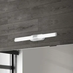 Væg- Og Spejllamper ^ Briloner Runt LED-væglampe IP44 direkte 4.000 K mat krom