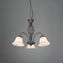Trio Lighting Pendellamper > Rustica hængelampe, rustfarvet, 3 lyskilder