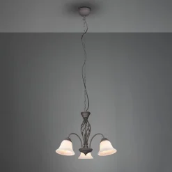 Trio Lighting Pendellamper > Rustica hængelampe, rustfarvet, 3 lyskilder