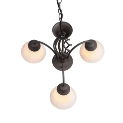 Trio Lighting Pendellamper > Rustica hængelampe, rustfarvet, 3 lyskilder