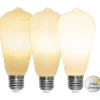 Dæmpbar Led-Pære|Led Pærer ^ STAR TRADING Rustik E27 ST64 LED-pære 6,5W 3-tr.-dæmpning, opal