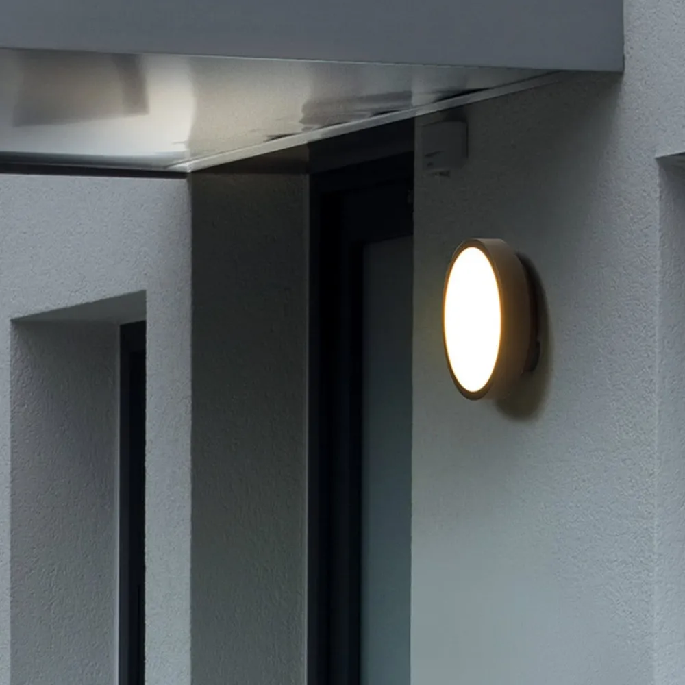 RZB Udendørs Loftlamper > HB 108 udendørs LED-væglampe cirkel, frontal