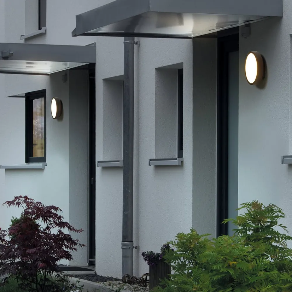 RZB Udendørs Loftlamper > HB 108 udendørs LED-væglampe cirkel, frontal