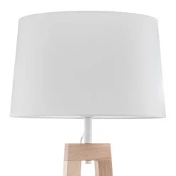 Gang|Gulvlamper ^ Aluminor Sacha LS gulvlampe af træ og stof, hvid