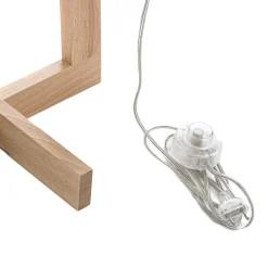 Gang|Gulvlamper ^ Aluminor Sacha LS gulvlampe af træ og stof, hvid