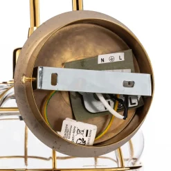 Opviq Væglamper|Væglamper > Safderun 402-A væglampe, guld, klar glasskærm