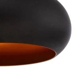 Opviq Pendellamper|Pendellamper > Saglam 3774 hængelampe 1 lyskilde Ø30cm sort/guld