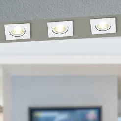 EGLO Indbygningsspots > Saliceto spot kantet drejelig 2.700 K hvid