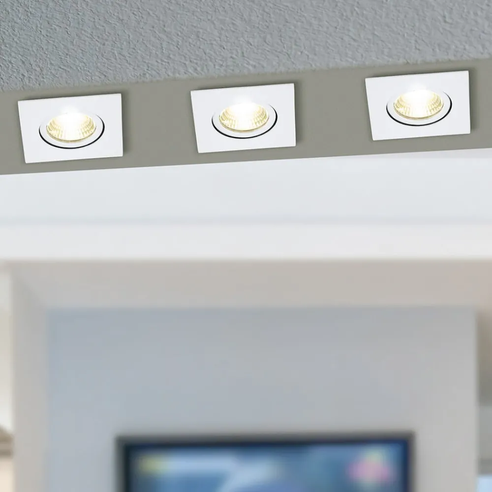 EGLO Indbygningsspots > Saliceto spot kantet drejelig 2.700 K hvid