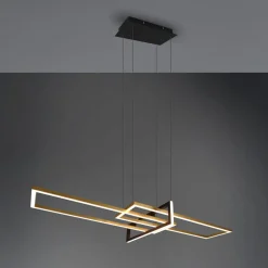 Trio Lighting Pendellamper|Pendellamper > Salinas hængelampe, messingfarvet, metal, 110 cm lang