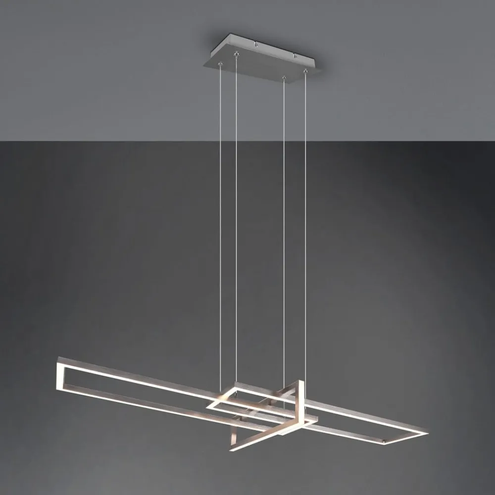 Trio Lighting Pendellamper > Salinas LED-hængelampe, 3.000 K, mat nikkel