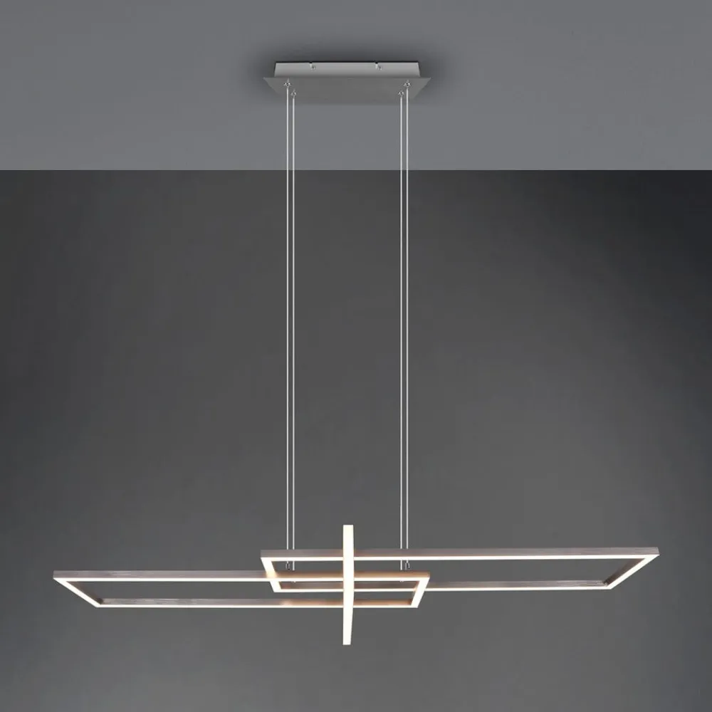 Trio Lighting Pendellamper > Salinas LED-hængelampe, 3.000 K, mat nikkel