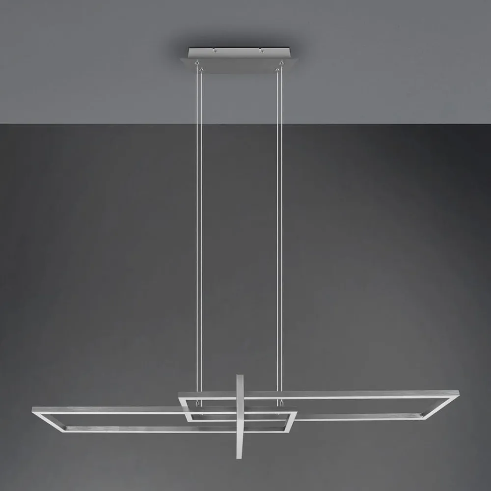 Trio Lighting Pendellamper > Salinas LED-hængelampe, 3.000 K, mat nikkel