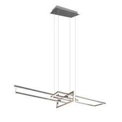 Trio Lighting Pendellamper > Salinas LED-hængelampe, 3.000 K, mat nikkel