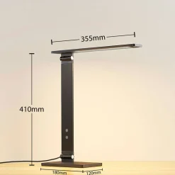 Arbejdsrum/Kontor|Bordlamper ^ Lucande Salome - dæmpbar LED skrivebordlampe, sort