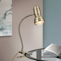 ORION Arbejdsrum/Kontor|Bordlamper > Samala klemlampe patina