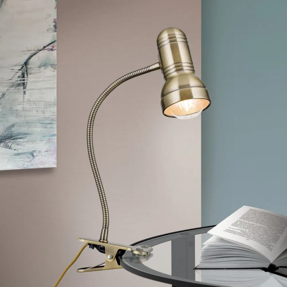 ORION Arbejdsrum/Kontor|Bordlamper > Samala klemlampe patina