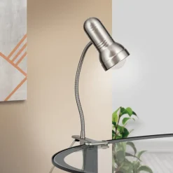 Arbejdsrum/Kontor ^ ORION Samala klemlampe satin
