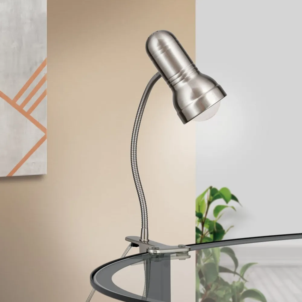 Arbejdsrum/Kontor ^ ORION Samala klemlampe satin