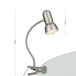 Arbejdsrum/Kontor ^ ORION Samala klemlampe satin