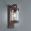 Væglampe Med Sensor|Væglamper ^ Trio Lighting Sambesi udendørs væglampe, bevægelsessensor, rust