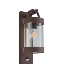 Væglampe Med Sensor|Væglamper ^ Trio Lighting Sambesi udendørs væglampe, bevægelsessensor, rust