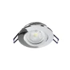 Indbygningsspots ^ Deko-Light Samsola forsænket loftlampe, skinnende sølv, Ø 8 cm, metal