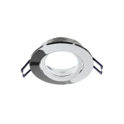 Indbygningsspots ^ Deko-Light Samsola forsænket loftlampe, skinnende sølv, Ø 8 cm, metal