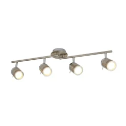 Searchlight Loftlamper > Samson loftspot, sølvfarvet, metal, 4 lyskilder, IP44